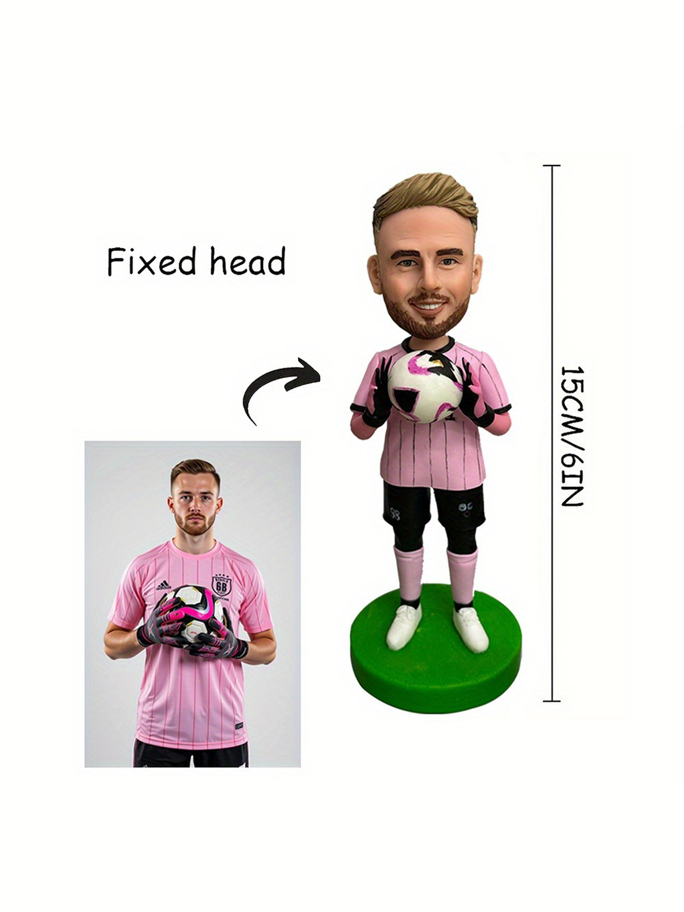 Customizable bobblehead dolls in adorable cartoon style Clay figurines